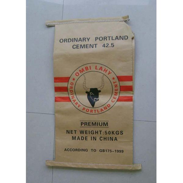 Moisture Proof Multiwall Paper Bags with Offset Printing / Heat Cut
