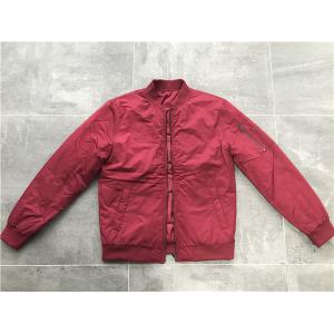 Red 100% Polyester Bomber Puffer Jacket , Male Bomber Jacket TW74264