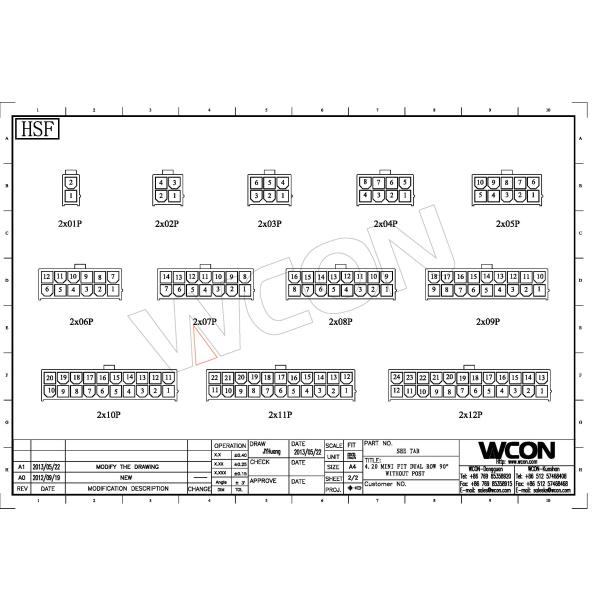 Right Angle Wire To Board 4.2mm Pitch Connector Wafer Printed Circuit Board Connector