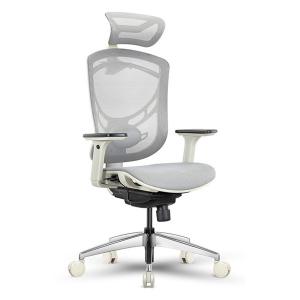 Grey High Back Project Office Chairs Executive With Headrest