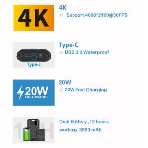 5G Body Worn Camera with Android 10 System and 1.5W Spotlight/Floodlight LED