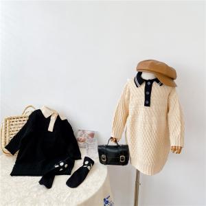 Winter And Autumn Children's Dress Clothing Girls' Dresses Mid-Length Sweater
