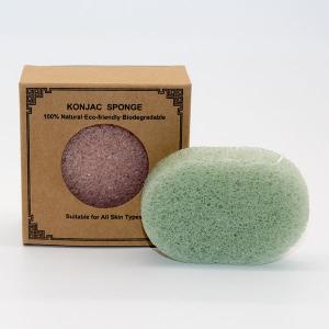 Microfiber Cosmetic Oval Konjac Cleansing Sponge No Stimulation
