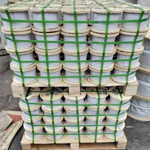 8mm 6X24 7FC T/S 1570Mpa Preformed Stainless Steel Wire Rope for Water and Wastewater Treatment 1000mtrs in Plywood Reel