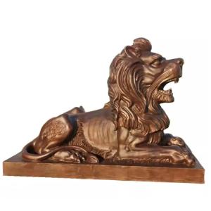Waterproof Metal Lion Sculpture Garden Bronze Statues Height 2000mm