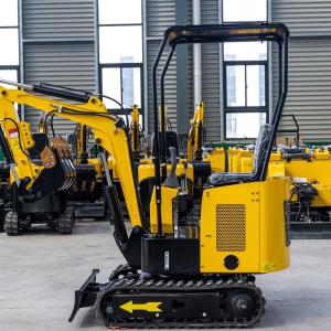 OEM ODM 1.2 ton mini digger Yellow Mini Excavator With Rubber Track
