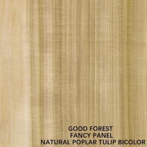 Interior Door Faced Natural Bicolor Tulip Wood Veneer Straight Grain 2440 /