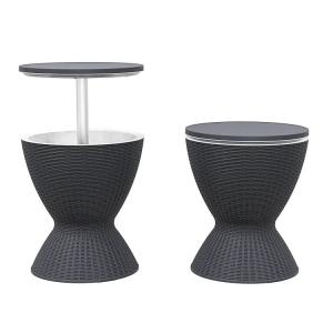 Quality 48.5*48.5*57.5cm Custom Logo Ice Cooler Lift Top Coffee Wine Beer Table for Outdoor Camping for sale