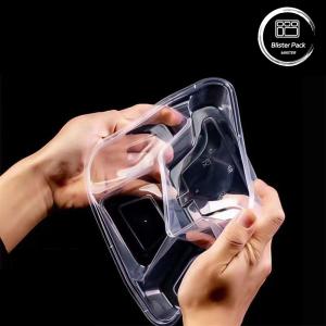 PP Food Microwave Safe 4 Compartment Disposable Container Storage Boxes