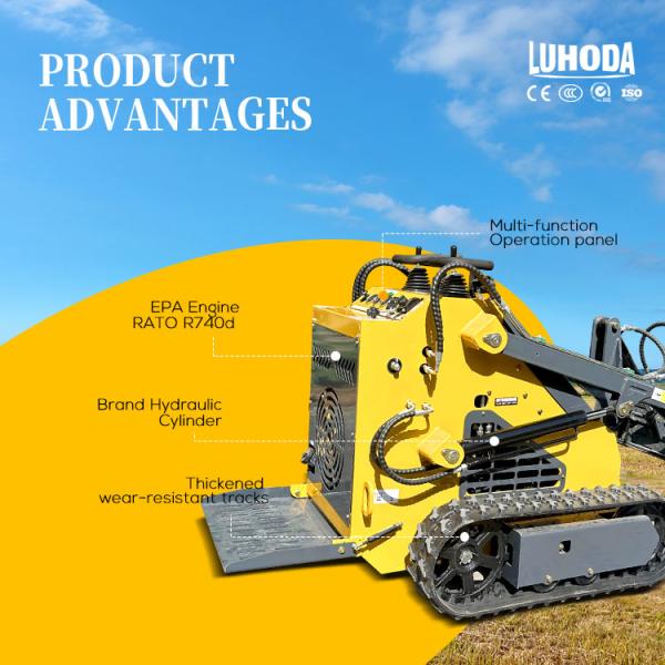 FREE SHIPPING!! Cheap Mini Skid Steer Loader diesel Mini Skid Steer Loaders Wheel Loader Mini 300kg 400kg Export USA