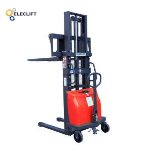 1000KG Load Capacity Semi Electric Pallet Stacker 1400mm Turning Radius