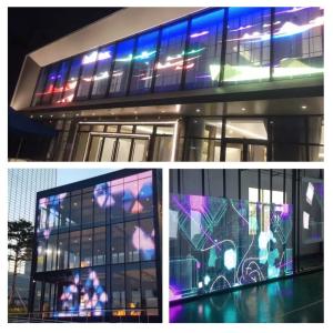 Outdoor LED Mesh Display P10mm Nation Star SMD LED Film Type Self Adhesive