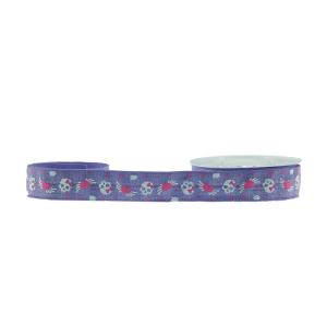 Skull Printing Elastic Ribbon Hair Ties , Stretchy Patterned Elastic Ribbon