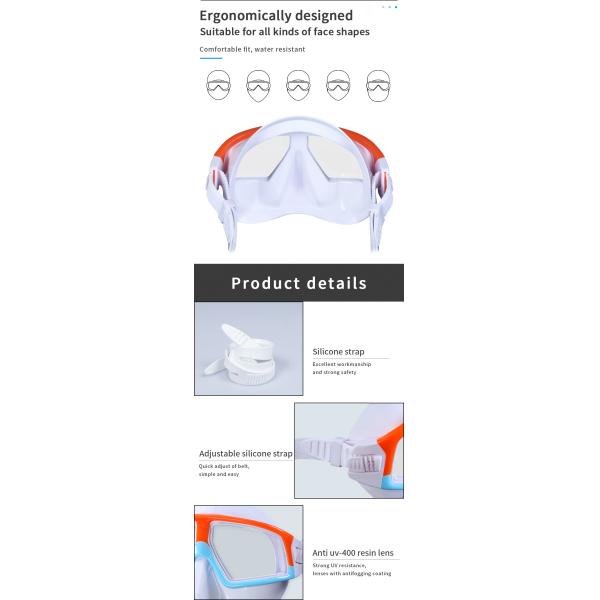 Half Face Snorkelling Sets Anti Fog Scuba Diving Mask And Snorkel Equipment