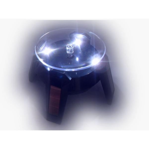 Solar turntable display with light, Solar light turntable display
