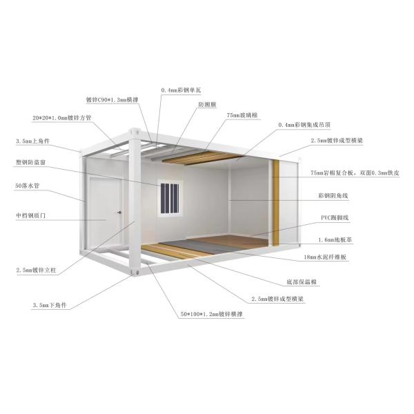 Container House Villa Detachable Container House Supply Golden Container House Ready Security Door Advantage