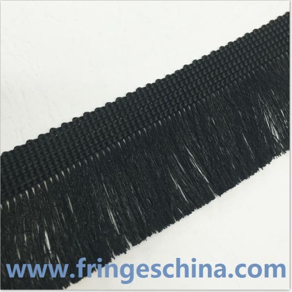 Handmade chainette custom polyester chain tassels fringes brush for curtain decoration