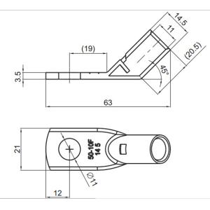 Bending Type Brass Cable Lug Terminal Tubular Copper Tube Terminals