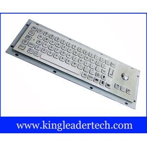 Small Dimension Stainless Steel Industrial Kiosk Keyboard With Optical Trackball