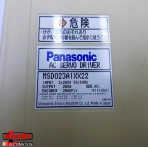 MSD023A1XX22 Panasonic AC SERVO DRIVER