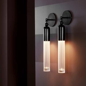 Custom Modern Indoor Tassel Wall Sconce Lamp Cylindrical Glass Shade for Hallway