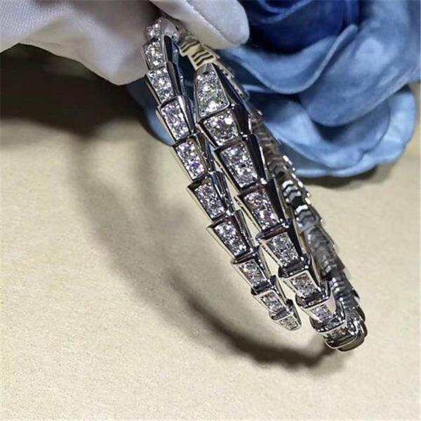 Real low price and high quality jewels diamond snake Bracelet 18k gold white gold yellow gold rose gold diamond Bracelet