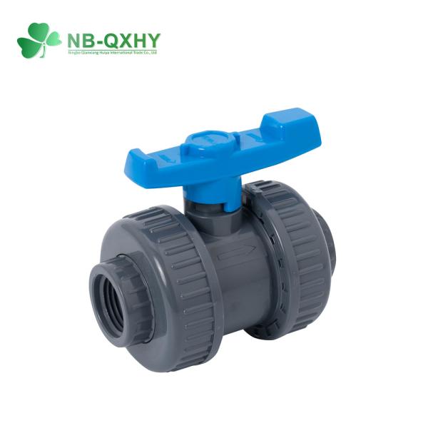 ANSI Plastic PVC Ball Valve Socket Threaded PVC Valve DIN Ture Union Ball Valve
