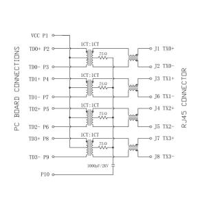 1-2301994-0 Industrial RJ45 Magjack With Integrated Magnetics