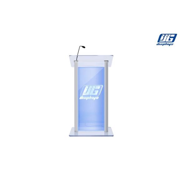 Buy Aluminium ProfileLectern Light Box, Clear Lectern Podium With Microphone Socket at wholesale prices