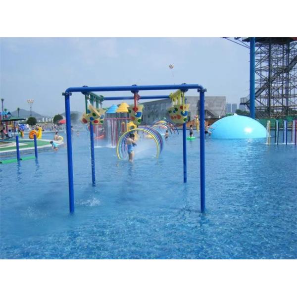 Amusement Park Rain Splash Pad Dump Bucket Fiberglass 9 In 1 Customized