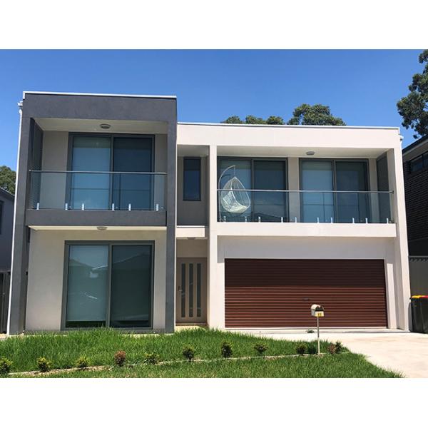 Steel Framing Prefabricated House / Easy To Assemble Home With Aluminium Sliding Doors