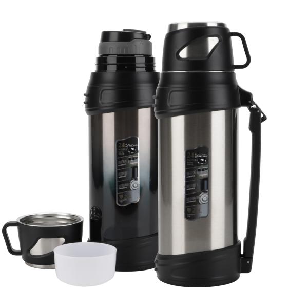 Insulated Vacuum Travel Pot Wide Mouth 18/8 Stainless Steel Thermos For S Keep Cold & Hot Beverages For 48