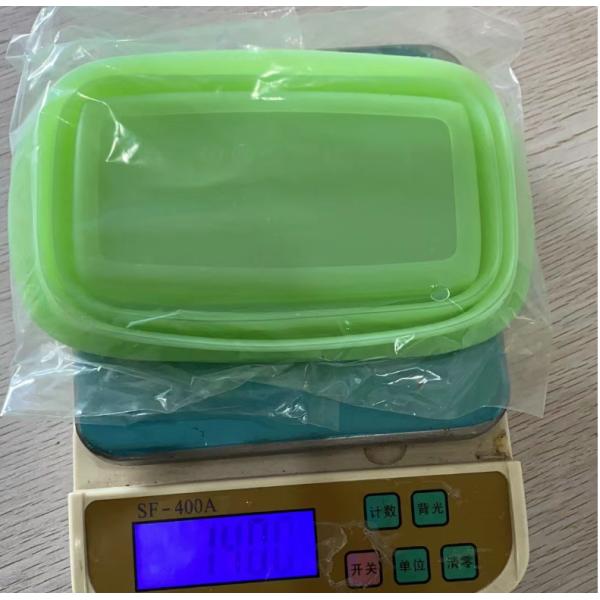 Convenient 188*115*80MM Silicone Foldable Bento Box for Lunch Vegetable and Fruit Storage