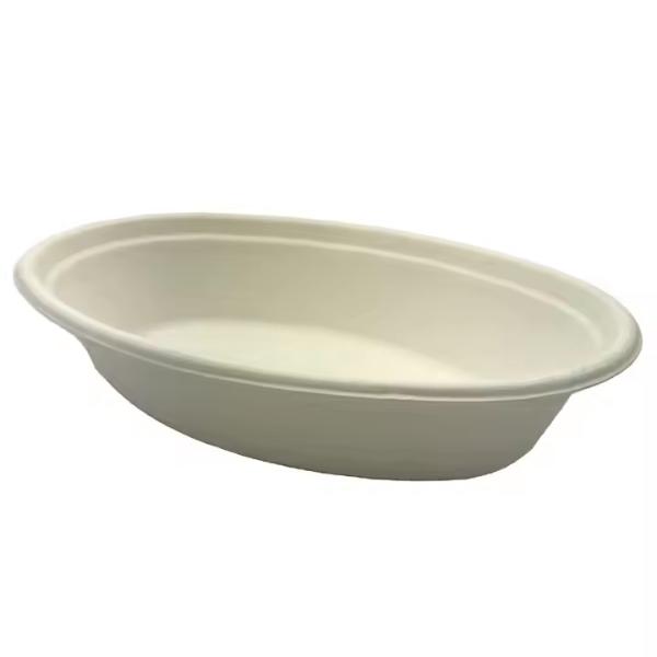 Eco Friendly Sugarcane Disposable Biodegradable Sustainable Microwavable Oval