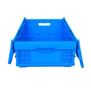 Attached Lids Virgin PP Small Collapsible Plastic Crates Light Duty