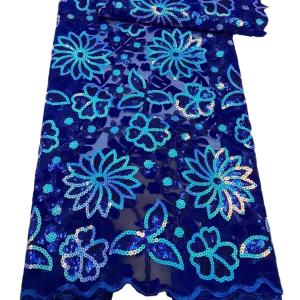 TLS2738 embroidery fabric sequins lace home textile fabric for clothing