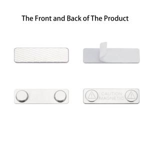 2 Neodymium Magnets Back Magnetic Name Badge Holders Block Design
