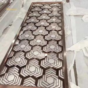 China Hairline Stainless Steel Room Divider 0.3mm Thickness on sale