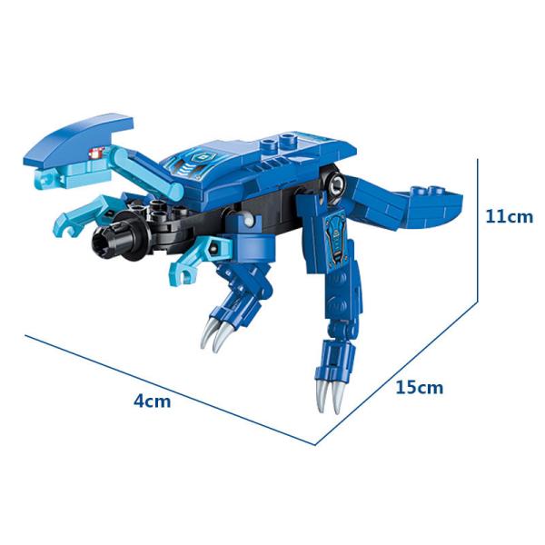 Unisex 6 In 1 Mighty Dinosaur Toy Transforming Mecha Tyrannosaurus Great Gift for 7-12