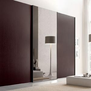 Custom High Glossy Waterproof Bedroom Wall Wardrobe Acrylic / UV / Lacquer
