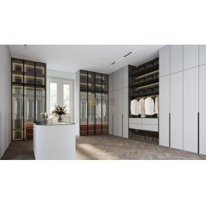 Elegant And Durable Matte White Stainless Steel Walk-In Closet