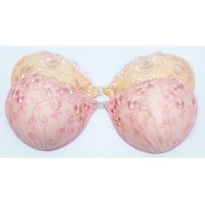 2017 strapless push up invisible lace bra adhesive silicone breast