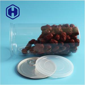1400ml Big Pop Corn Nuts Transparent Plastic Transparent PET Cans With Easy Open