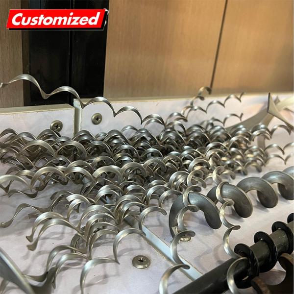 Easy Operation Screw Conveyor Heavy-Duty Manganese Steel Spiral Conveyor Blade Stainless Steel Construction / Mining Transfer Equipment Replacement