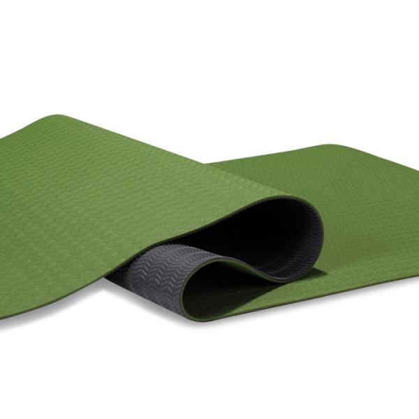 Buy Dark Green TPE Yoga Mat Standard Thickness 4mm / 6mm Anti Slip Surface at wholesale prices