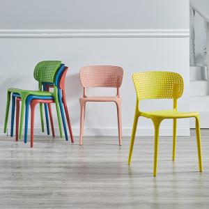 Lawn Stackable Plastic Garden Chairs And Table Colorful Moon Seat Dining Stool