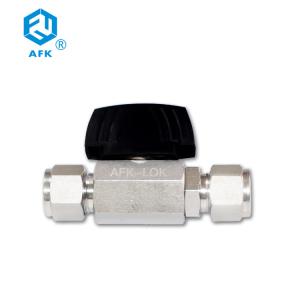 China Stainless Steel Two Piece Ferrule Ball Valve AFK Threaded on sale