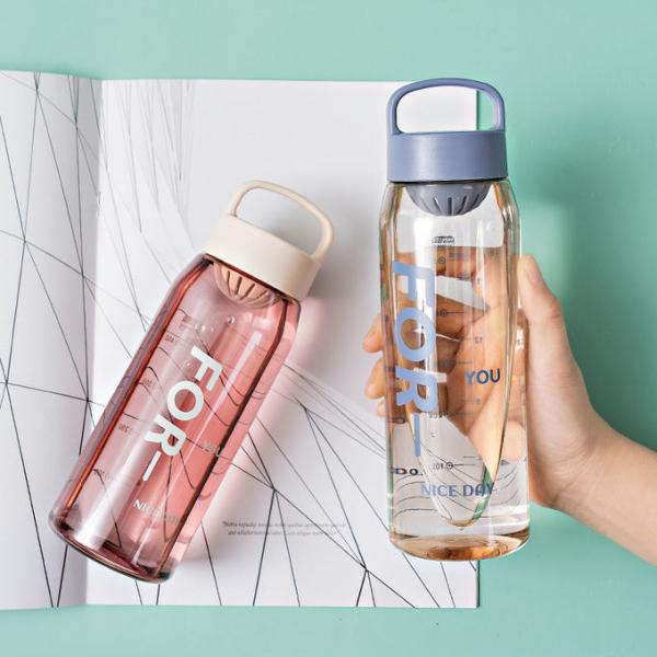 50oz 700ml Water Bottle Plastic Flower Tea Personalized Plastic Water Bottles In Bulk With Printing Logo For Sports Offices Homes