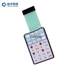 Matte Surface Waterproof Flat Membrane Switch Panel Silkscreen Printing