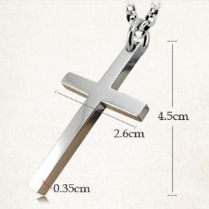 Sterling Silver Cross Pendant with 925 Silver Chain Necklace(N6030803)